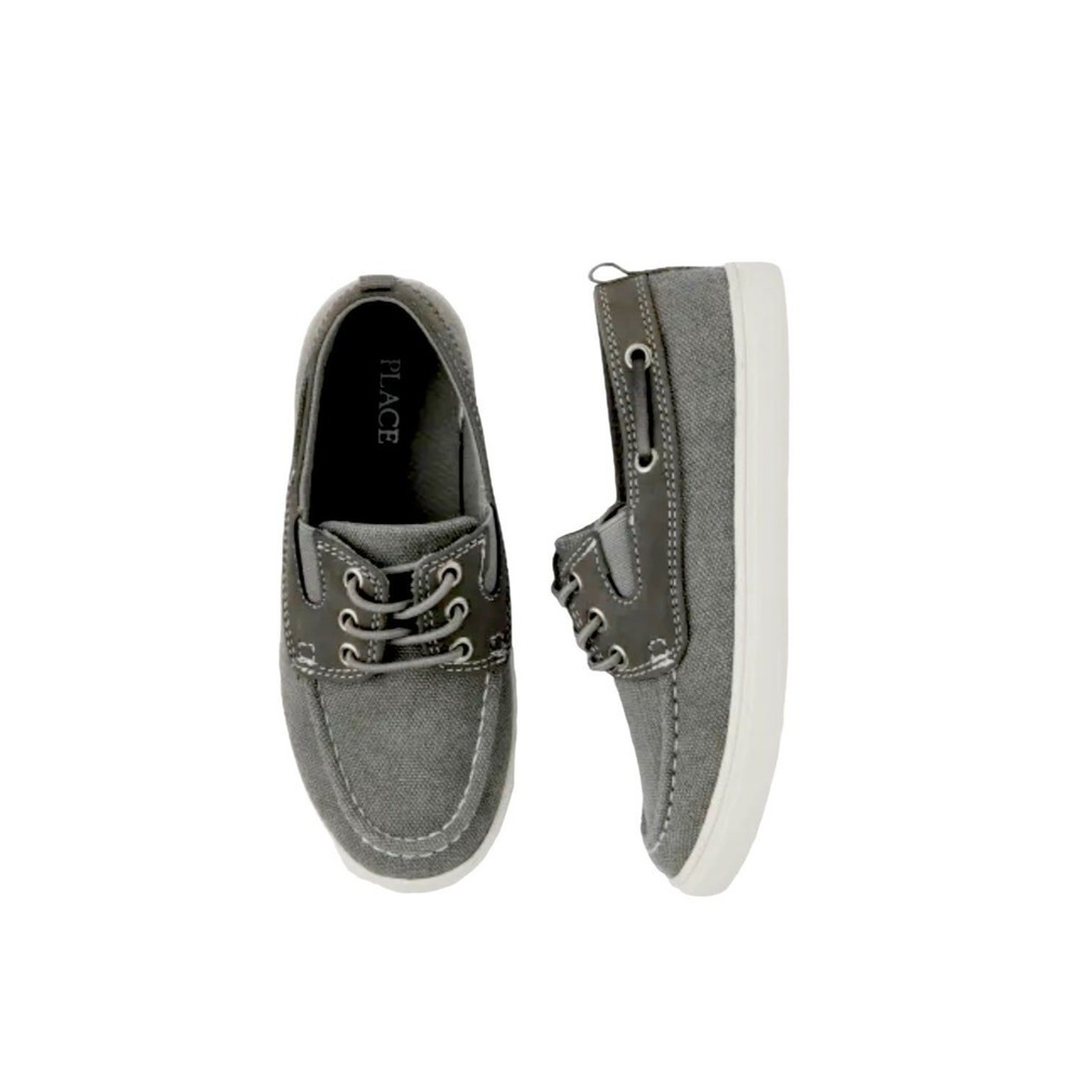 The‎ Children’s Place Boys Boat Shoes - Grey size 2 NWT